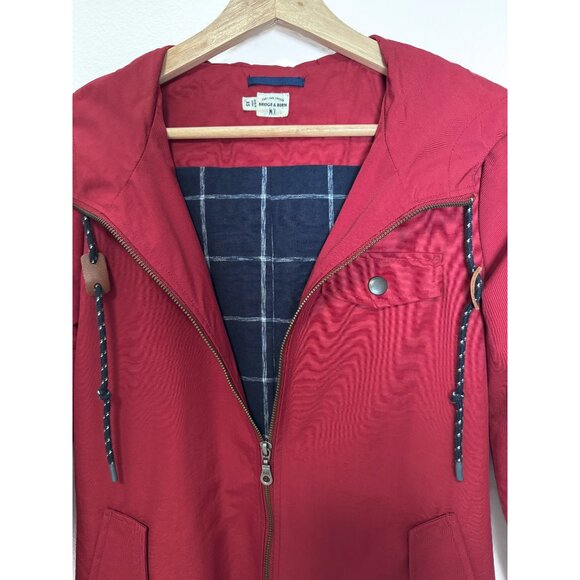 Bridge & Burn Warbler Jacket with Hood Burgundy Red Size XS - Picture 3 of 10